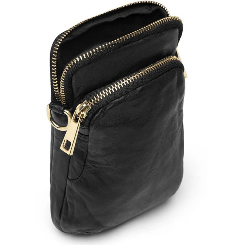 Depeche Leather Mobile Bag 14262-BLACK GOLD