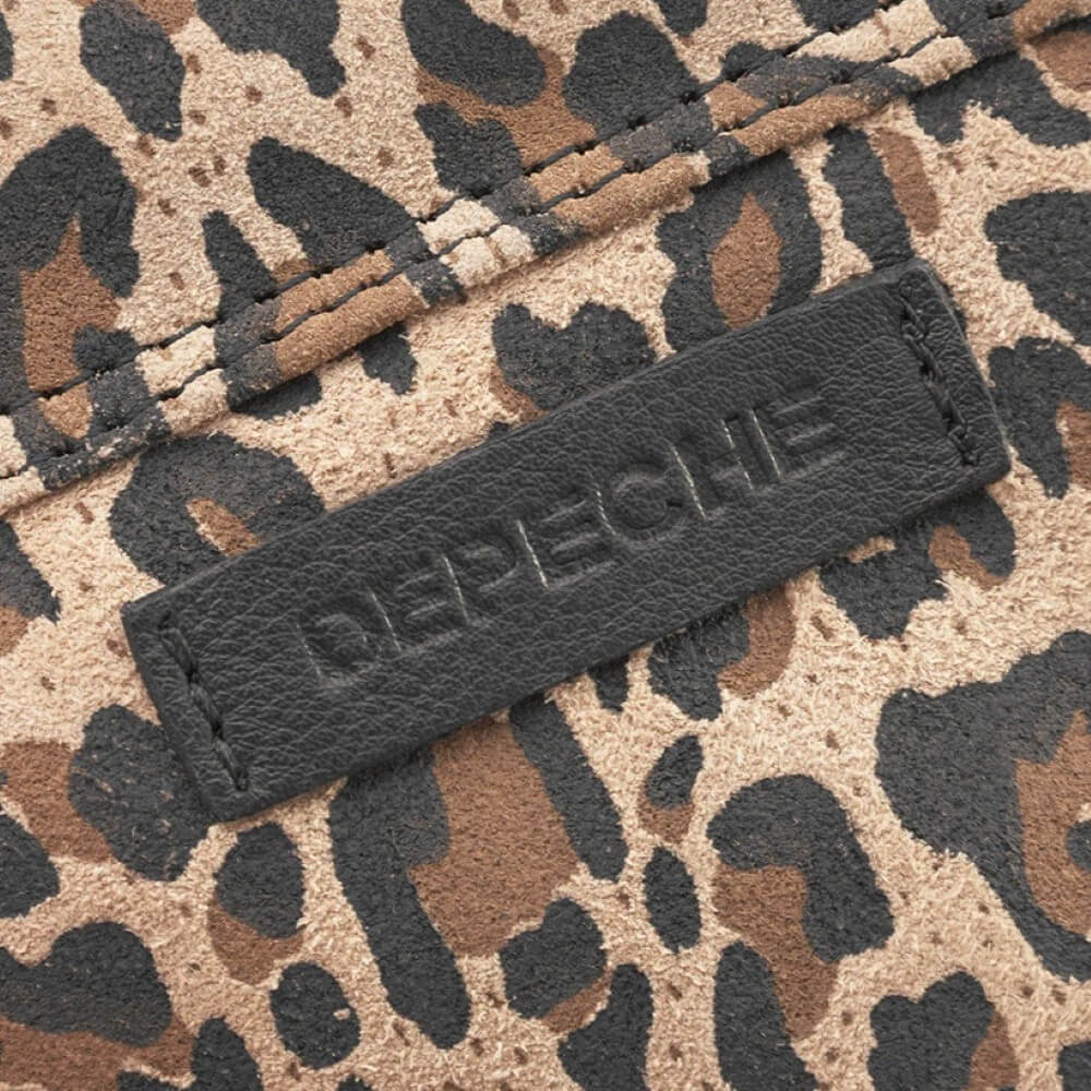 Depeche Leather Mobile Bag 16044 Leopard Suede