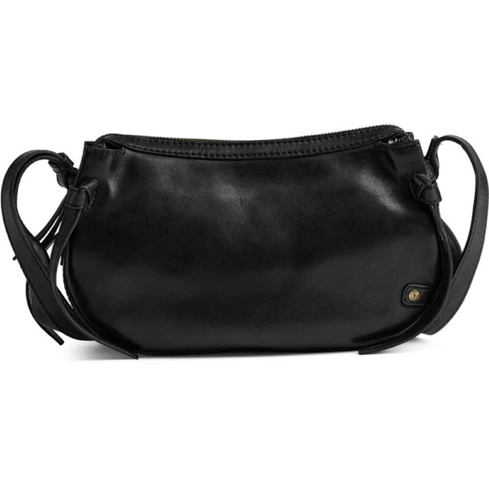 Black Leather Depeche Shoulder Bag