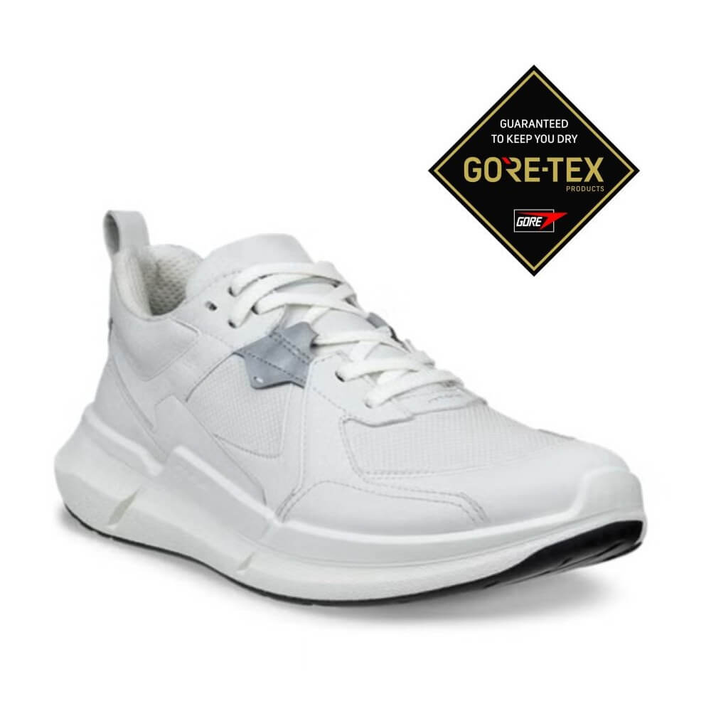 White sneaker with GORE-TEX logo on a white background