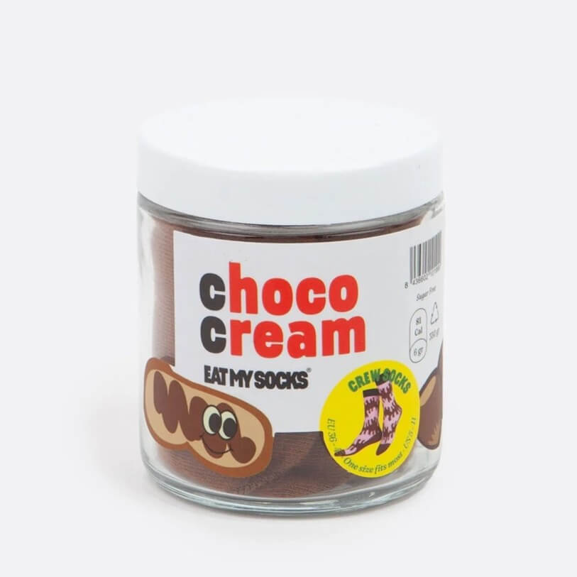 Jar of Socks made to look like a jar of chocolate spread
