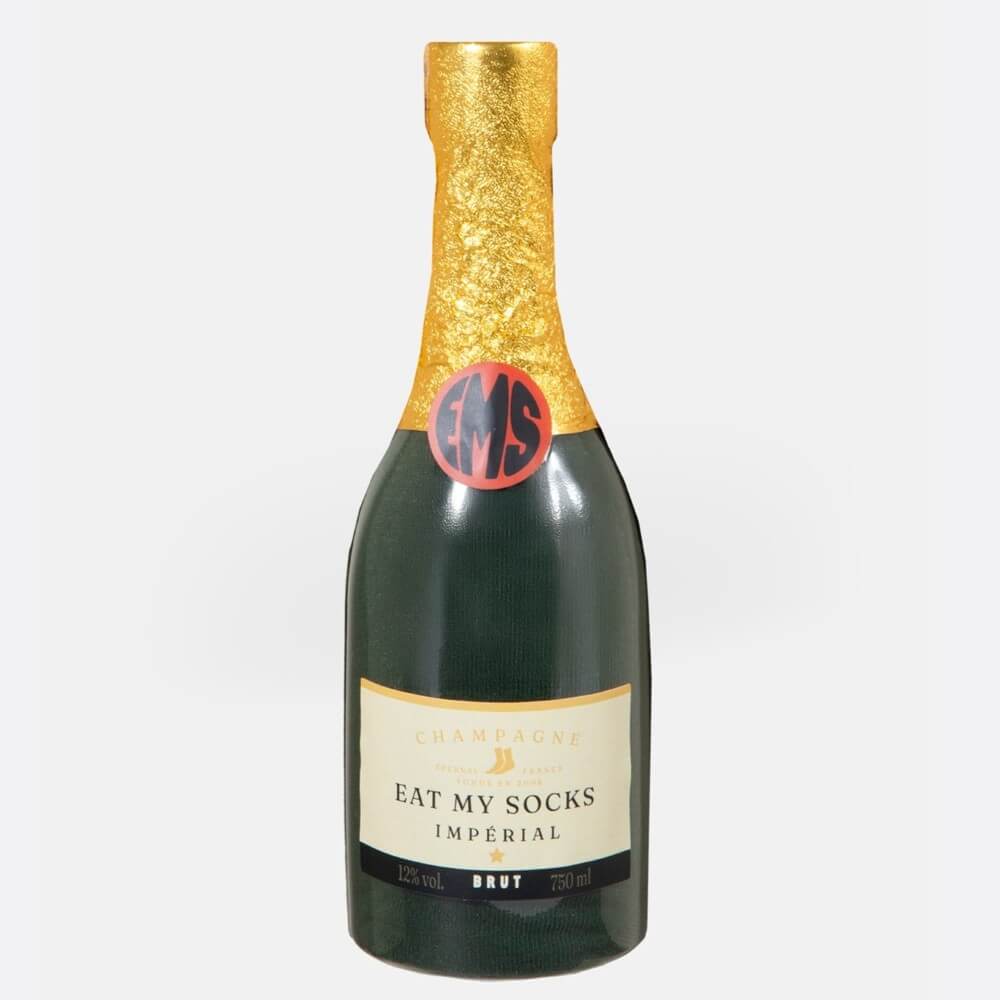 Bottle of socks to look like a bottle of fizz