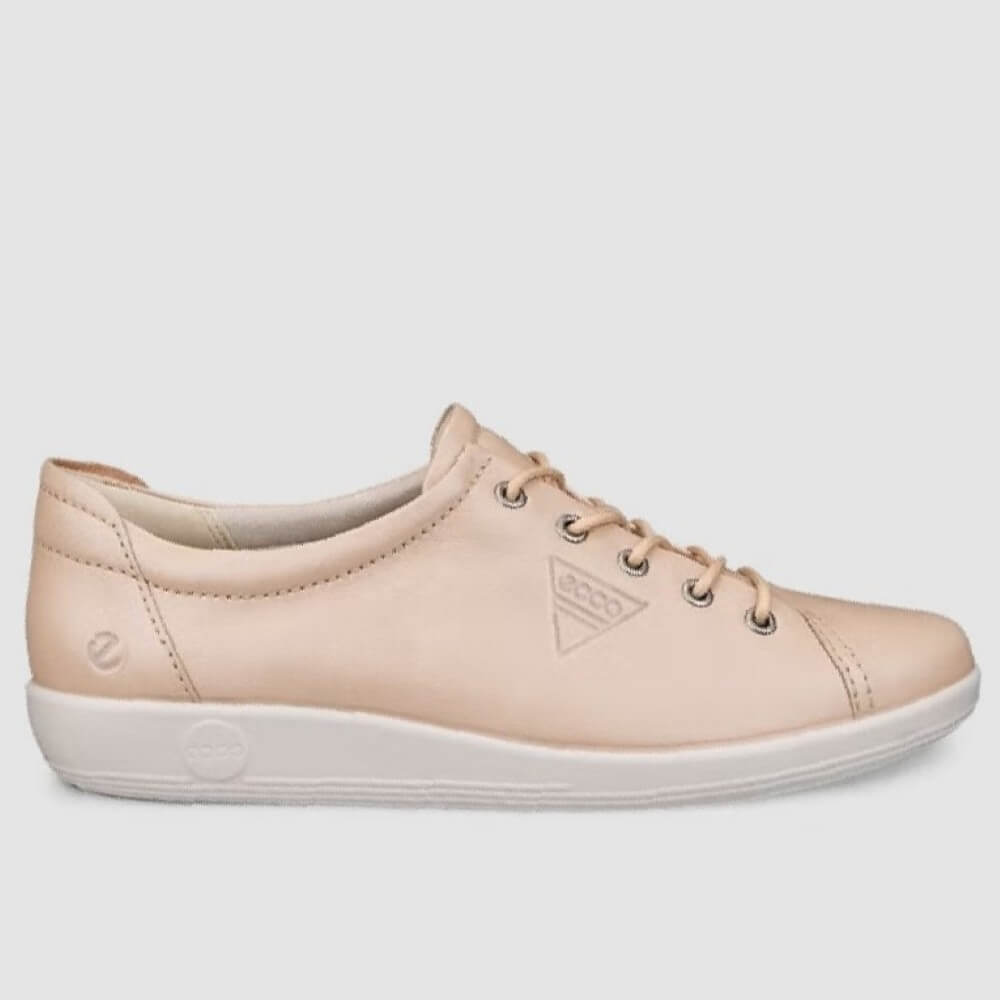 Ecco Beige sneaker on a light grey background