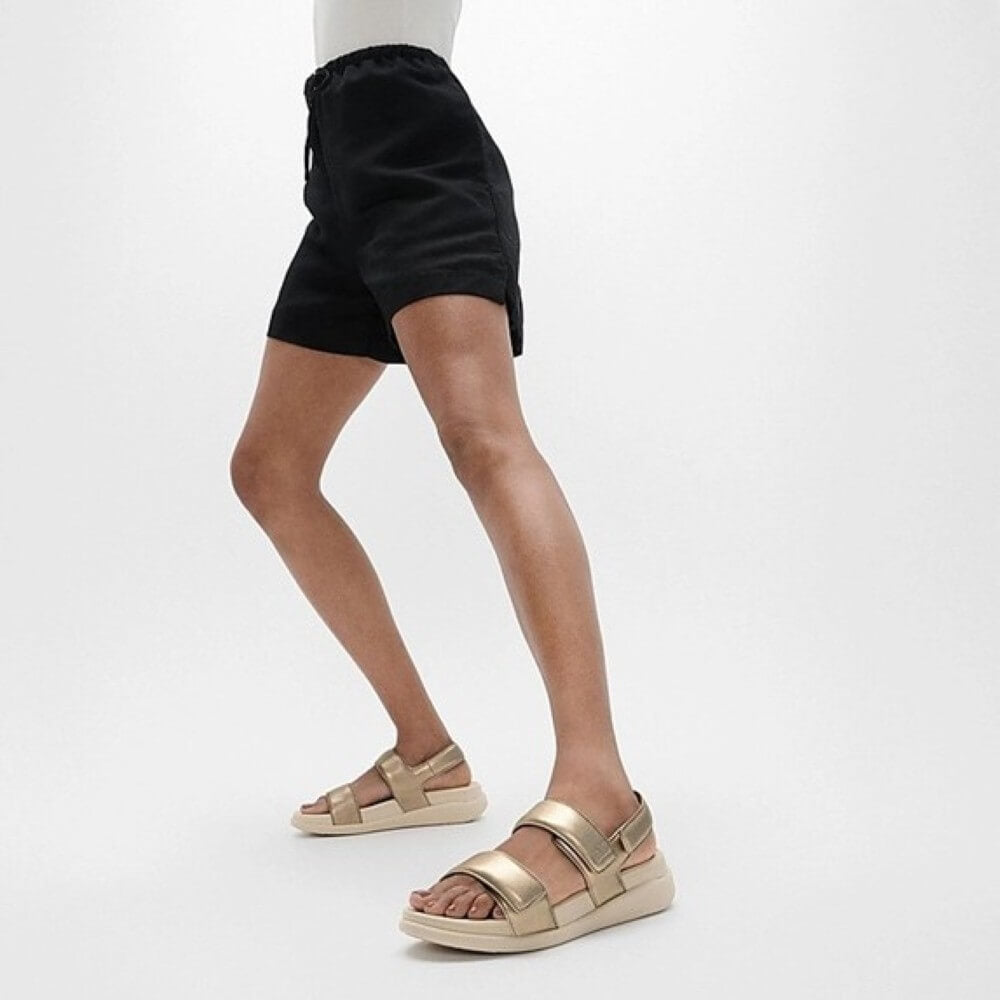 FitFlop F Mode Go Back Strap-GOLD