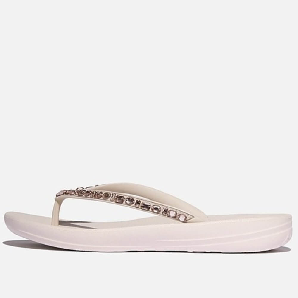 FitFlop iQUSHION Sparkle Toe-Posts Nude Rose