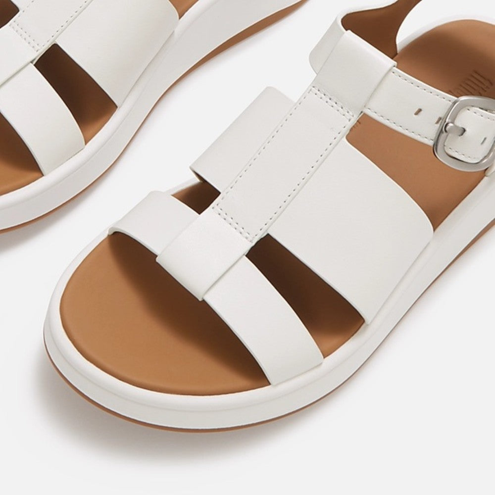 Fitflop White Leather Fisherman Sandal