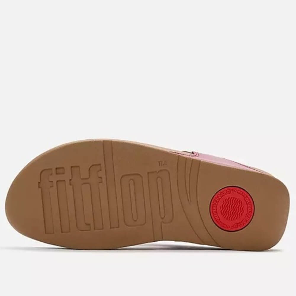 Fitflop LULU Leather Toe-Post Burnt Berry Red