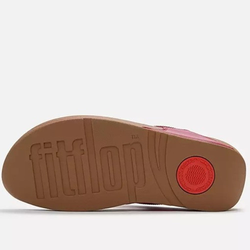 Fitflop Lulu Crystal Toe-Post Burnt Berry Red
