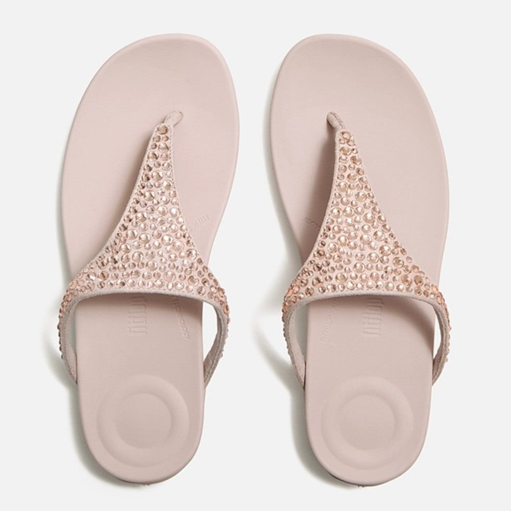 Fitflop SOLAY Mixed-Crystal Toe-Post Sandals Nude Rose