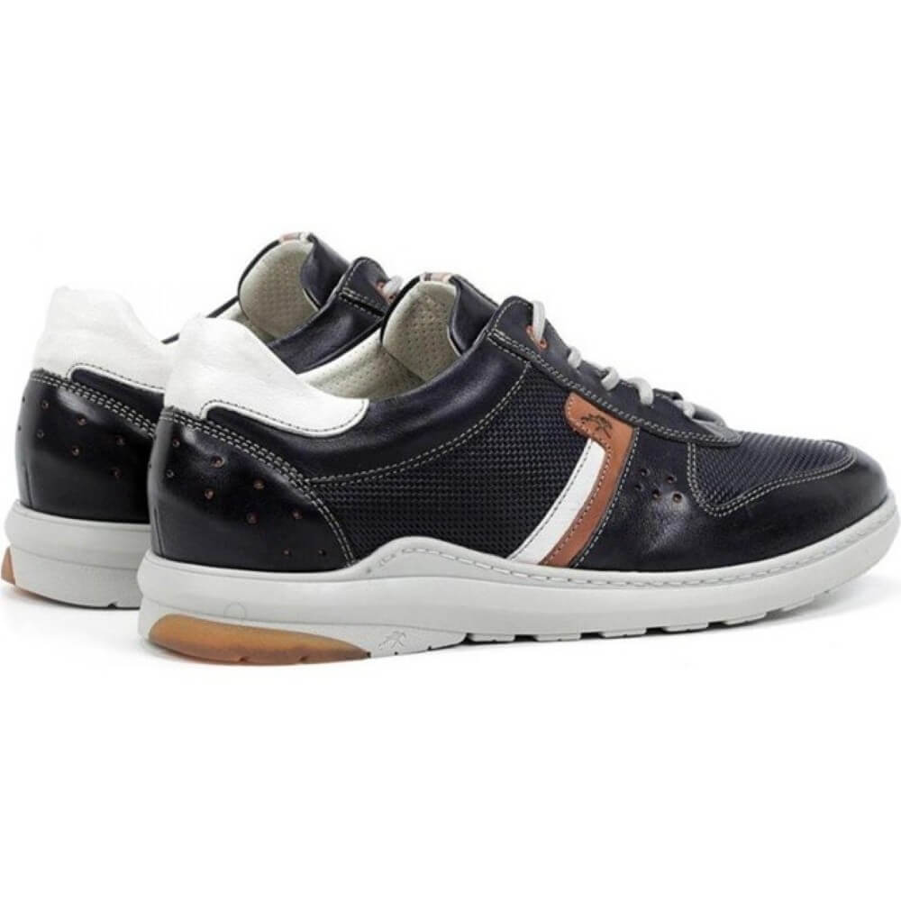 Fluchos Navy blue sneakers with white sole on a white background