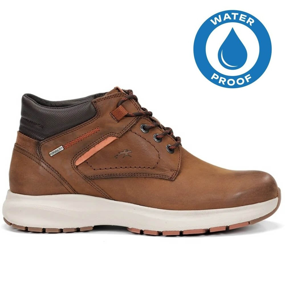 Fluchos Triton F2068 Waterproof Leather Laced Ankle Boot Brown
