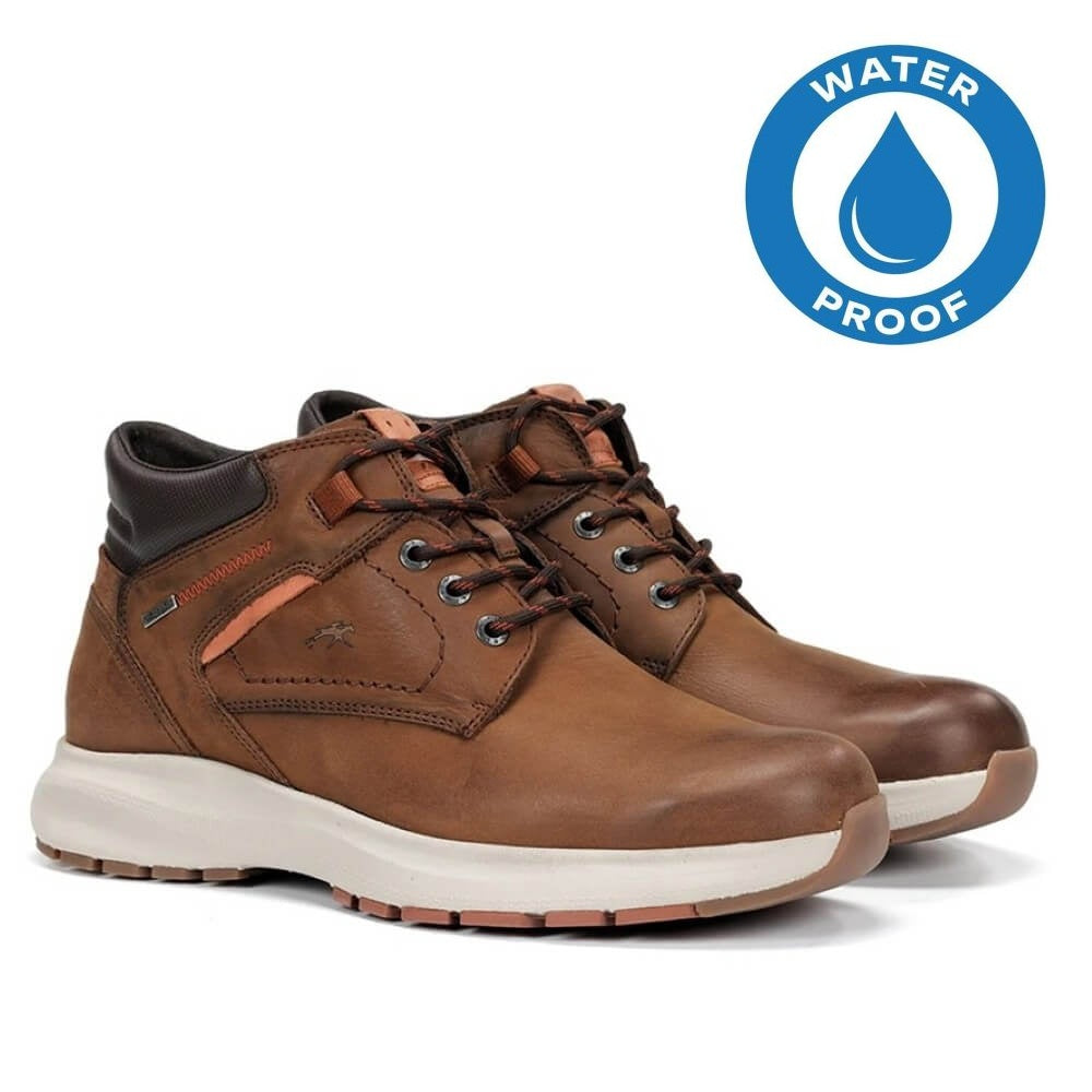 Fluchos Triton F2068 Waterproof Leather Laced Ankle Boot Brown