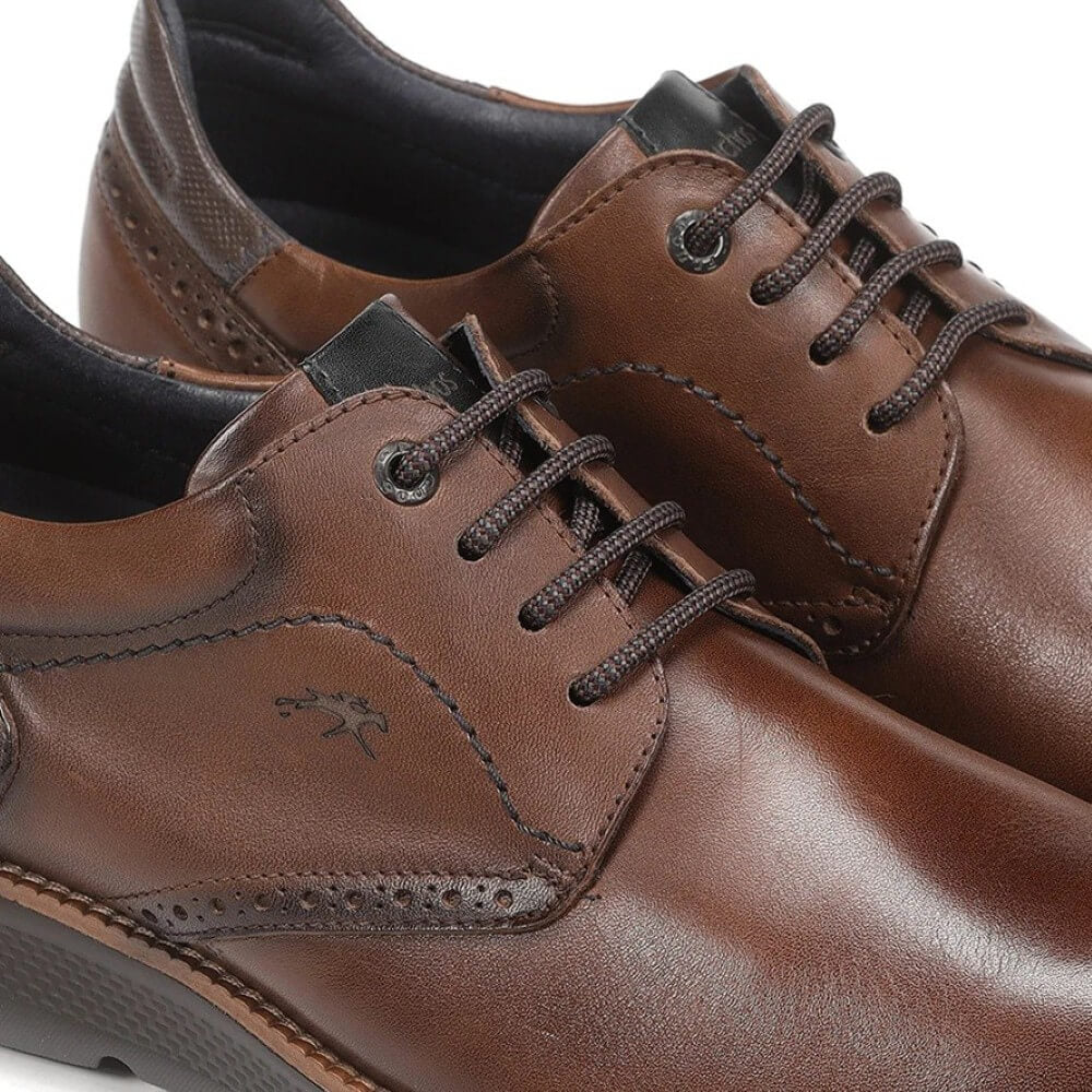 Fluchos William F1351 Leather Laced Shoe Camel