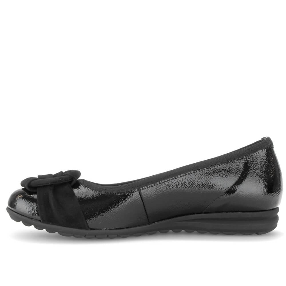 Gabor 3012.01 Forest Ballerina Pump Black Patent Leather
