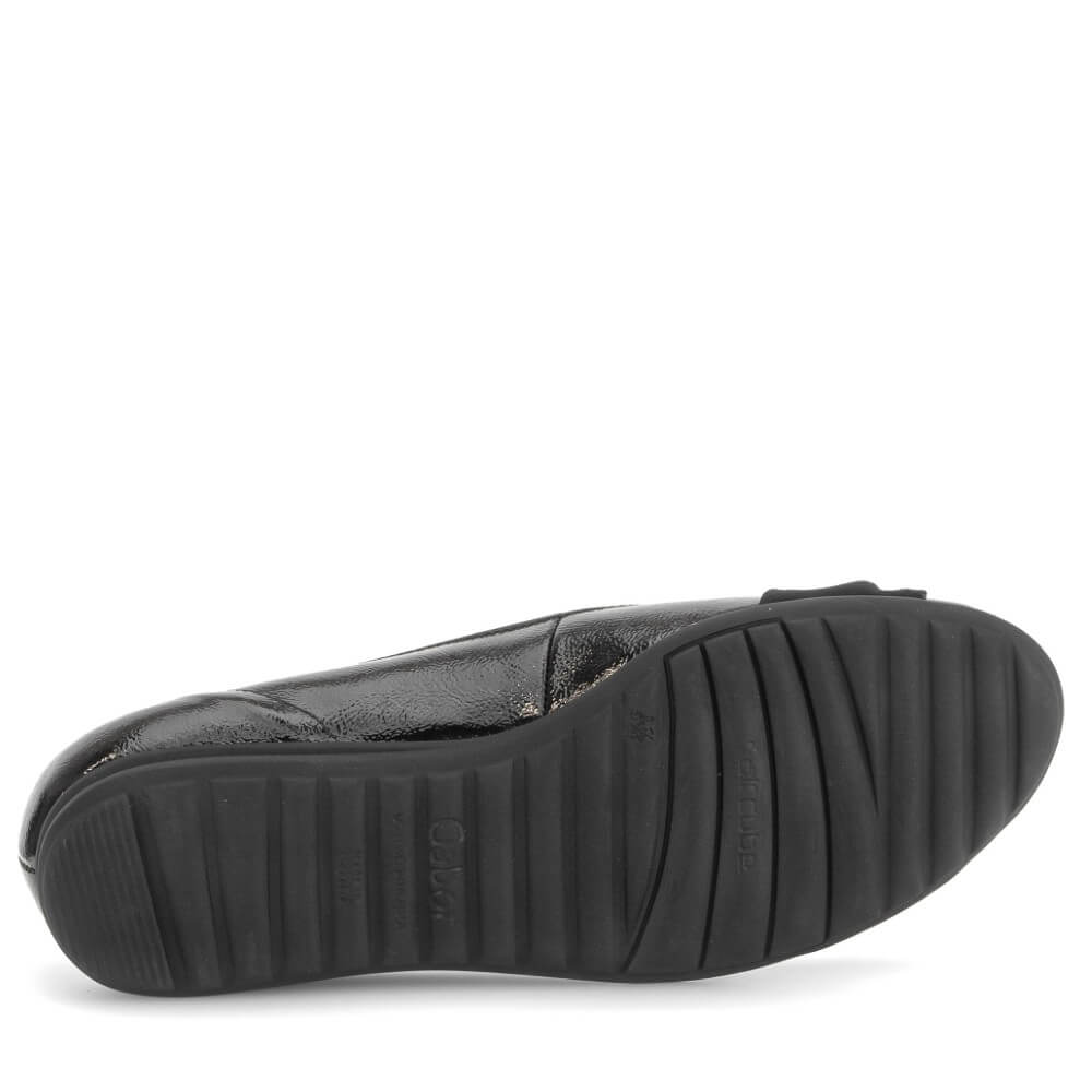 Gabor 3012.01 Forest Ballerina Pump Black Patent Leather