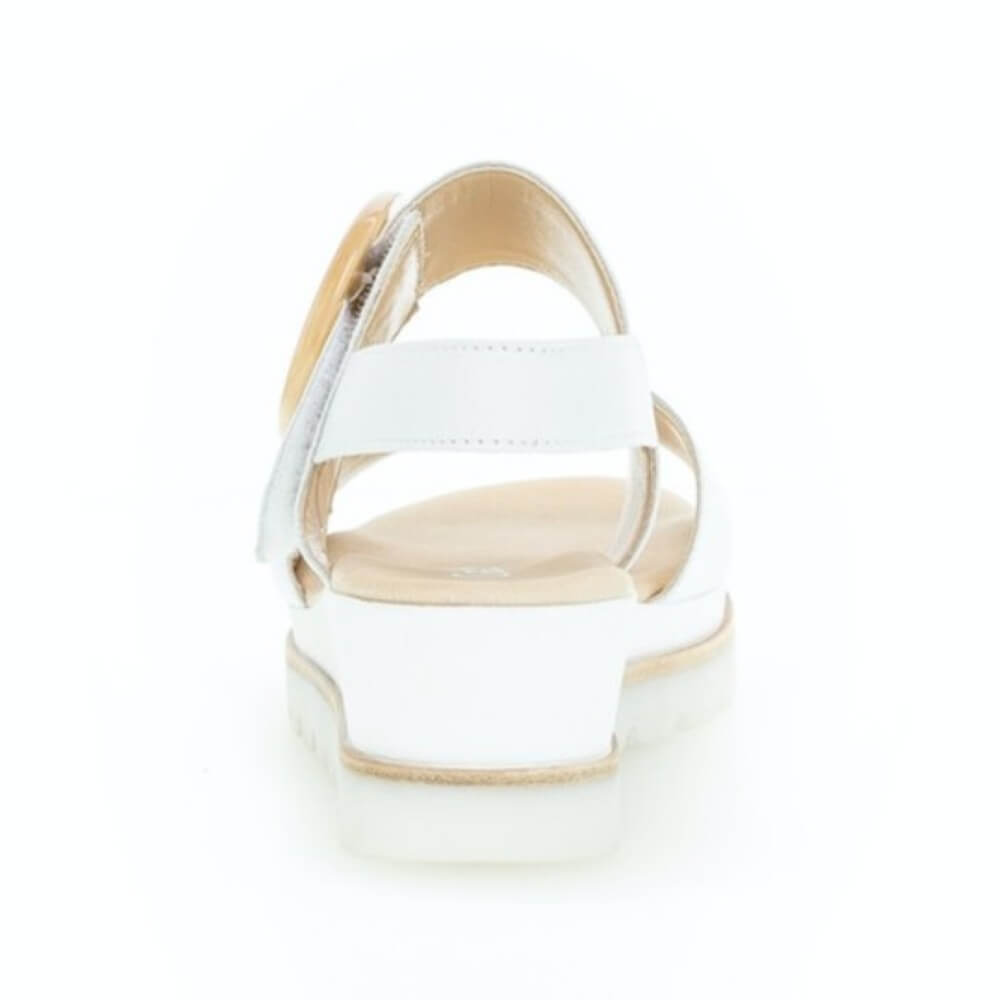 Gabor 84.645 Yeo Wedge Leather Sandal White