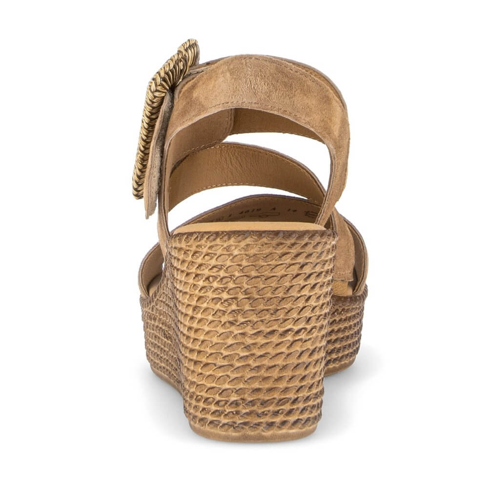 Gabor 84.771  Embrace Wedge Sandal Peanut Suede