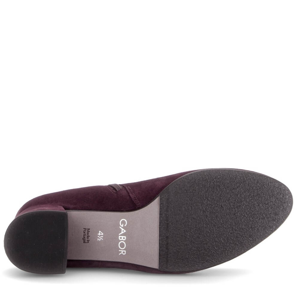 Gabor Abbey 8036.01 Mulberry Suede Ankle Boots