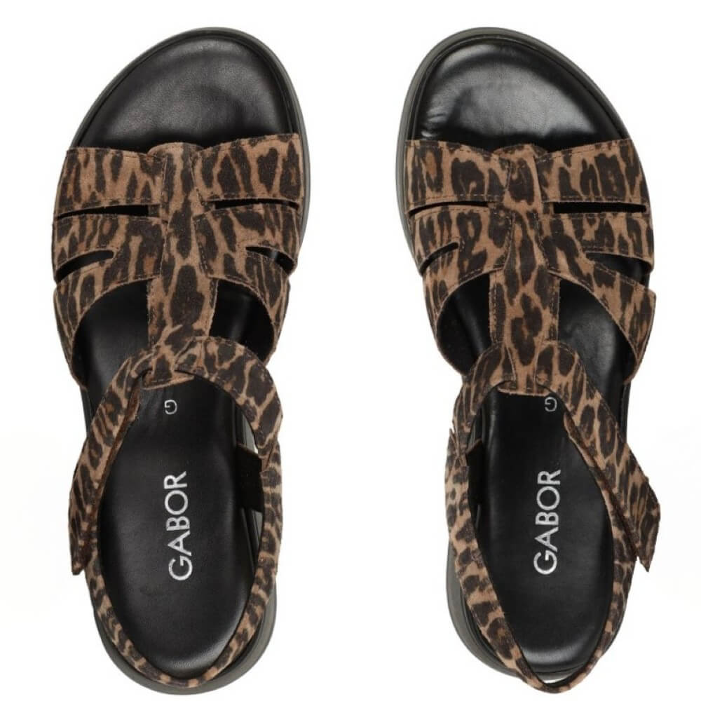 Gabor Leopard Print Sandals