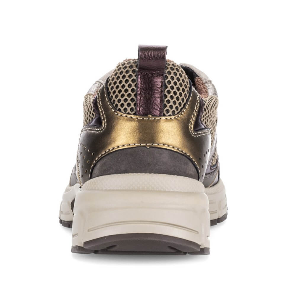 Gabor Adder 6005.01 Taupe Dark Rose Leather Mix Trainer