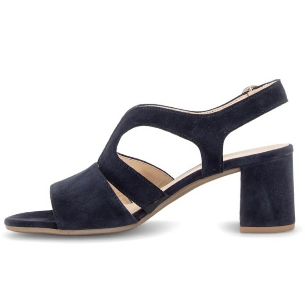 Gabor Adventure 81.713 Suede Block Heel Sandal Navy