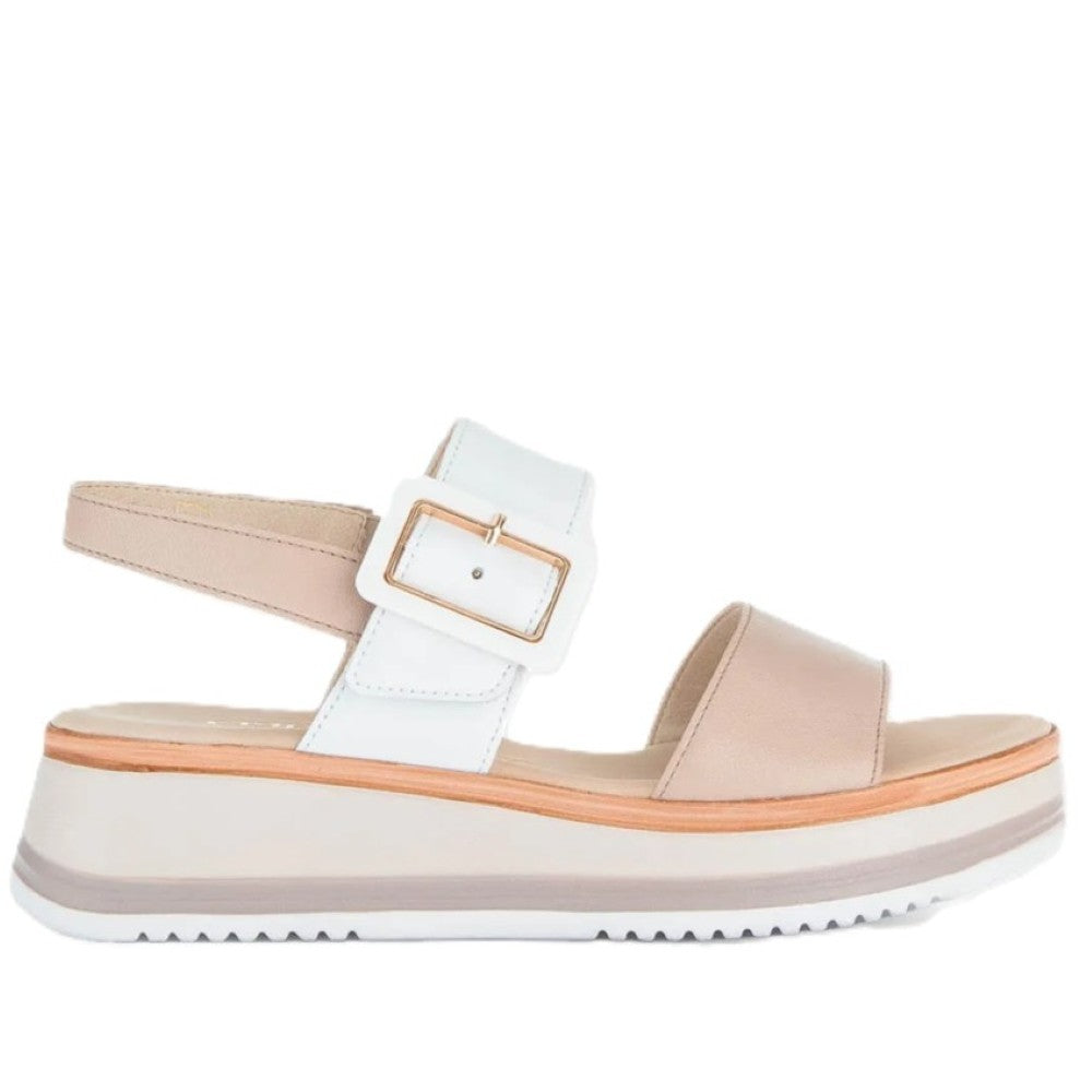 Gabor Pink and white Leather platform sandal
