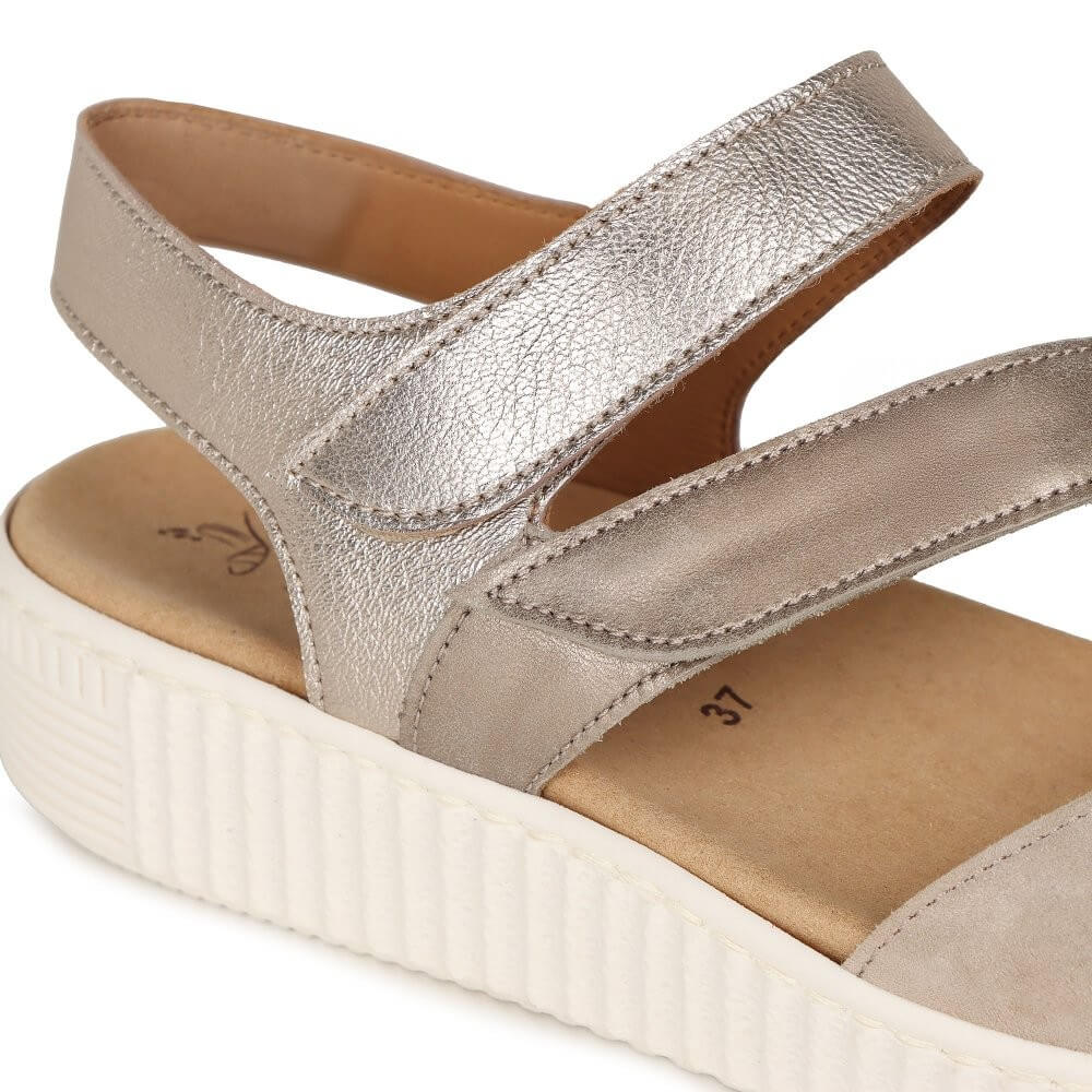 Gabor Ball 83.600 Velcro Sandal Gold Multi
