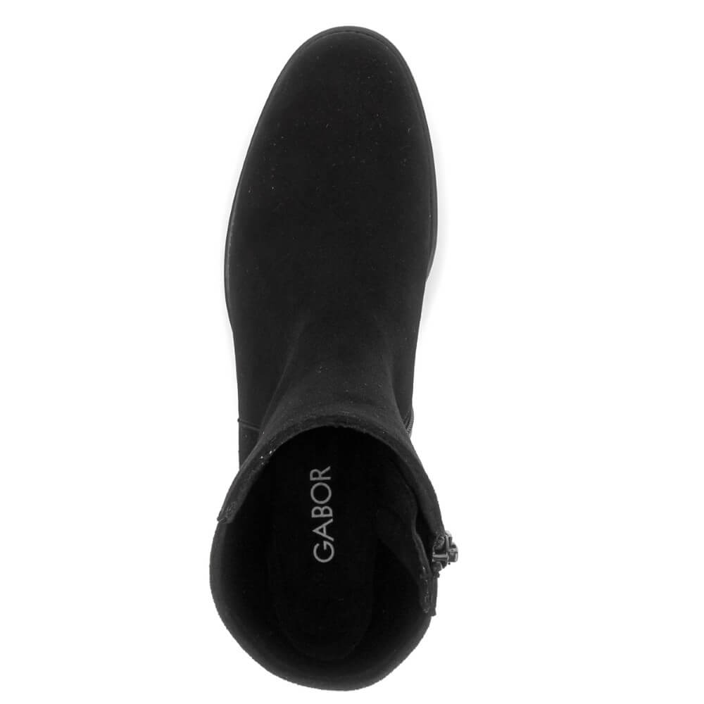 Gabor Barcelona 8035.05 Black Suede Ankle Boot