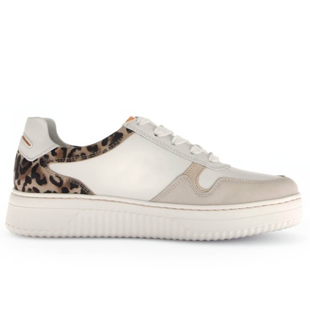 Gabor Bloomer Sneaker 66.408 Extra Wide K-Fit-WHITE LEOPARD