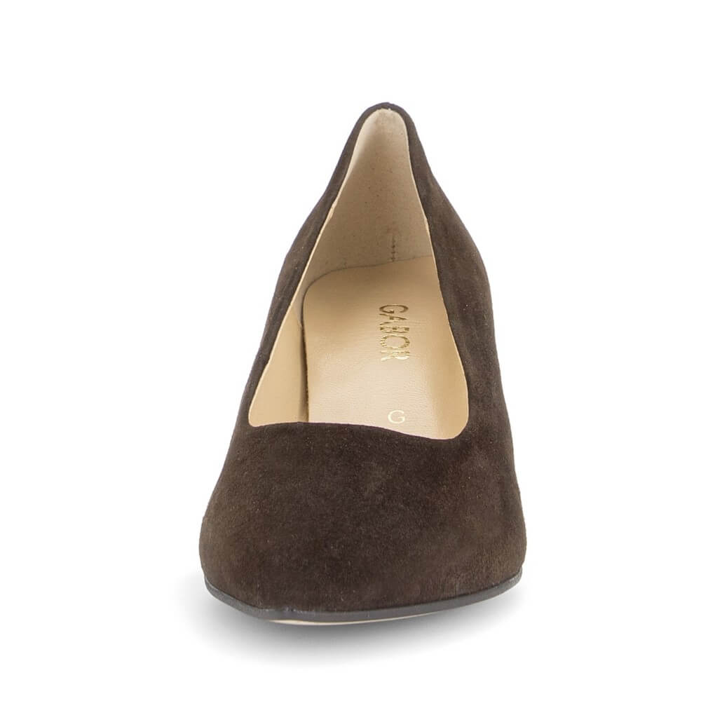 Gabor Daze 3014.01 Mocca Brown Suede Court Shoe