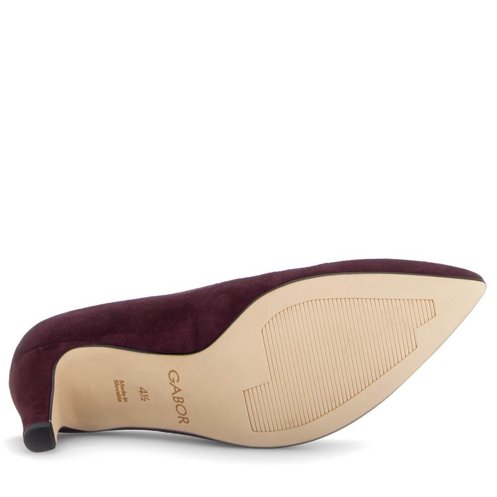 Gabor Daze 3014.01 Mulberry Suede Court Shoe