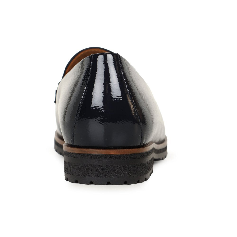 Gabor Elder 4005.01 Navy Patent and Suede Loafer