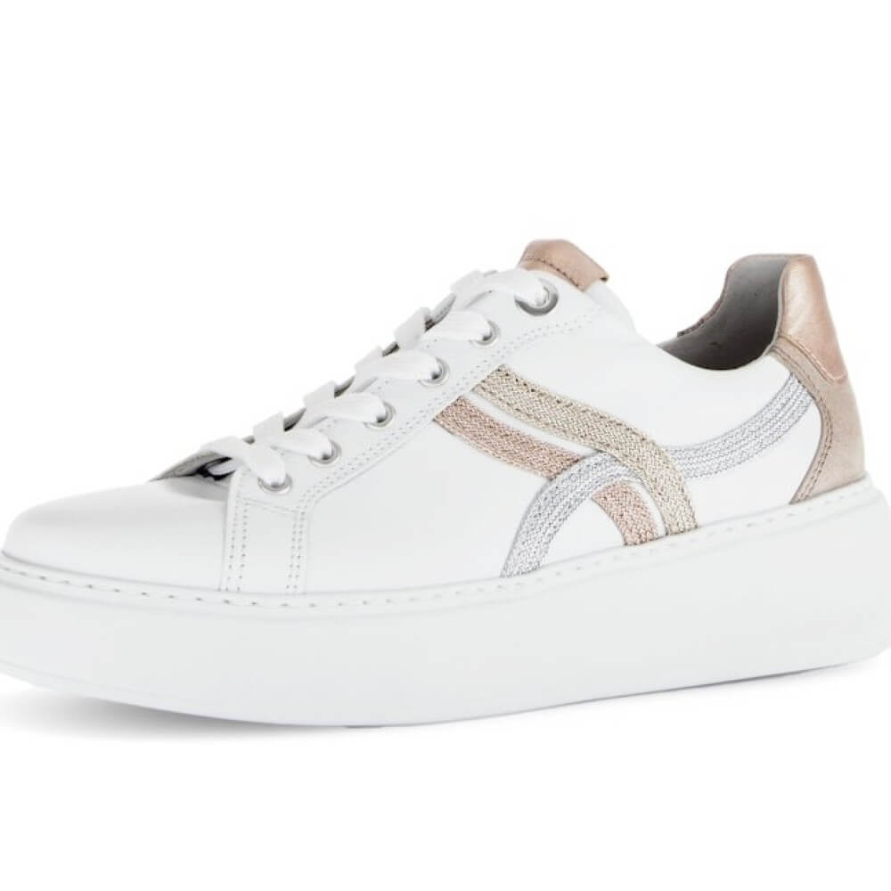 Gabor Envy Platform Sneakers 66.486-WHITE GOLD