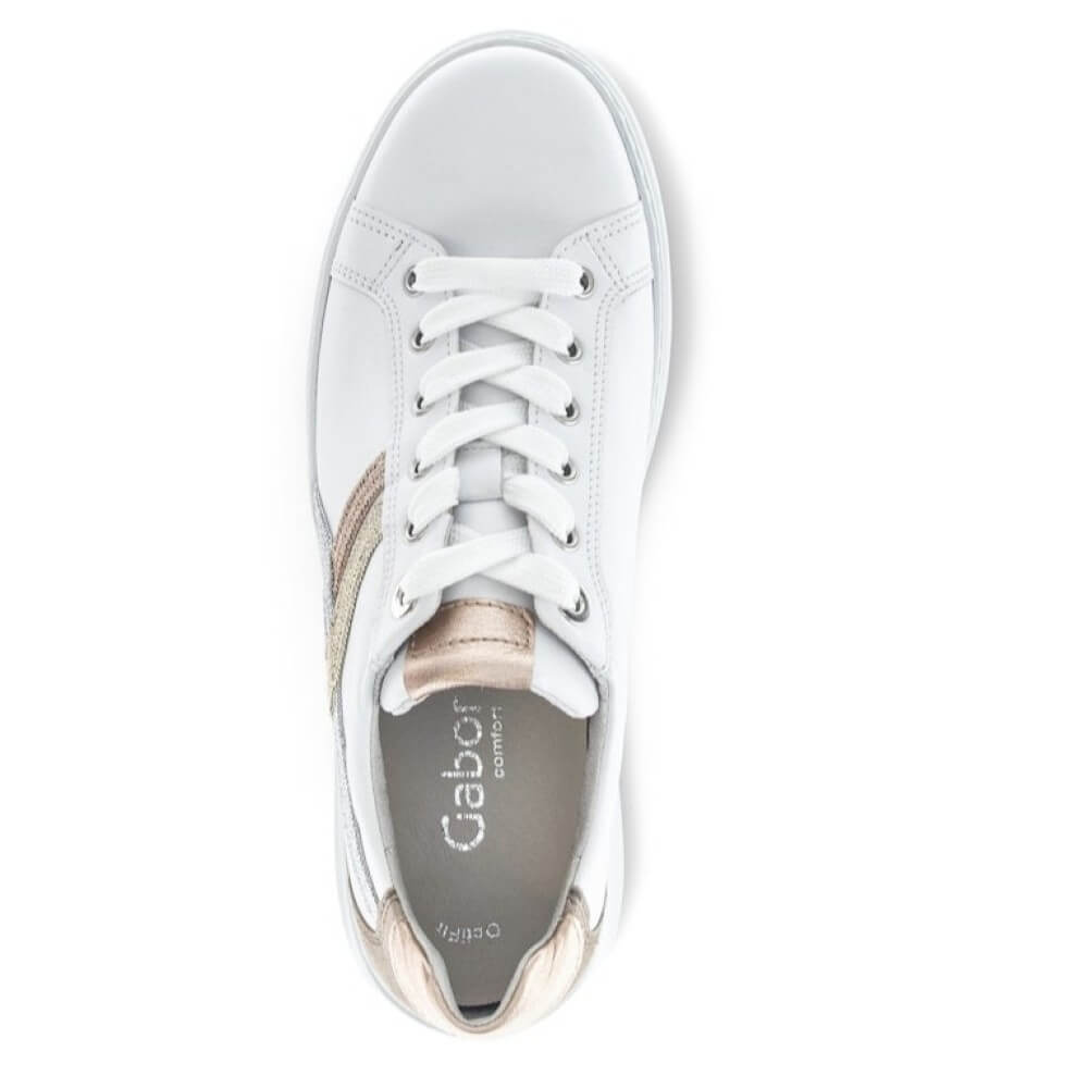 Gabor Envy Platform Sneakers 66.486-WHITE GOLD