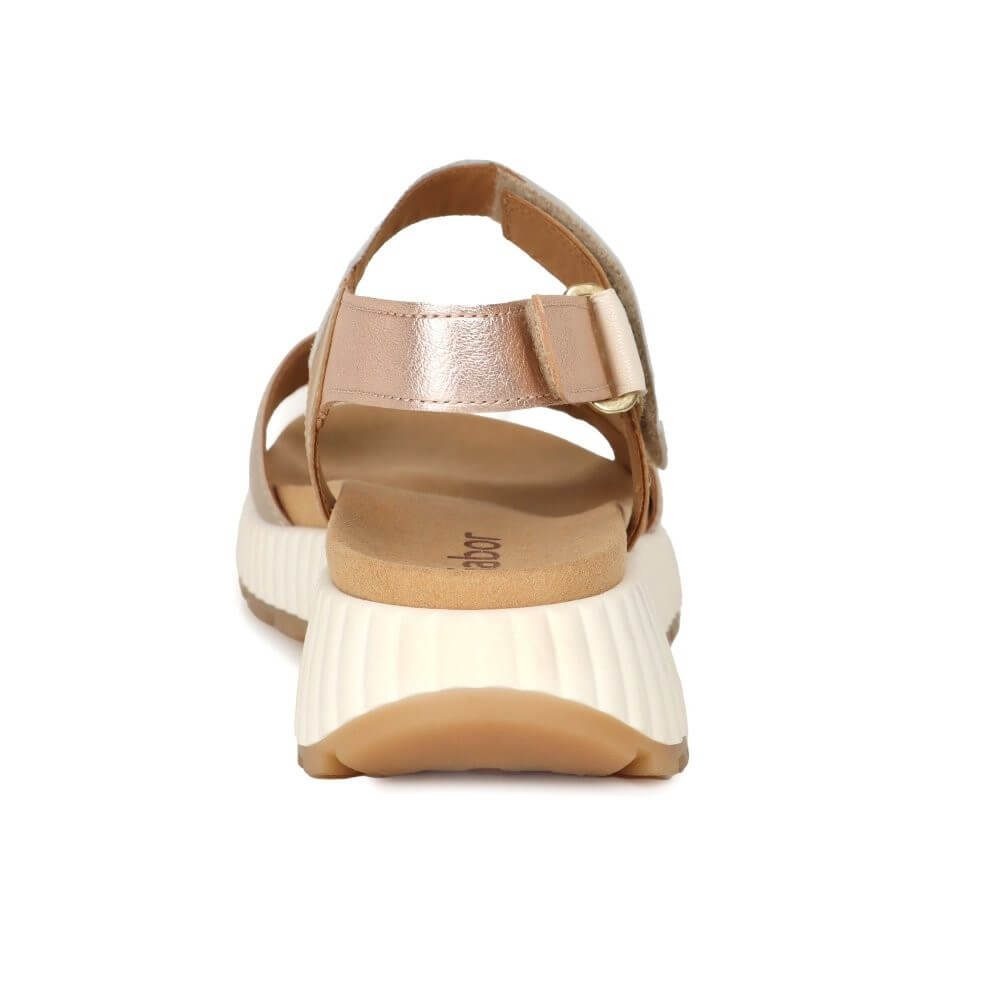 Gabor Gifted 84.582 Nubuck Velcro Sandal Gold Multi