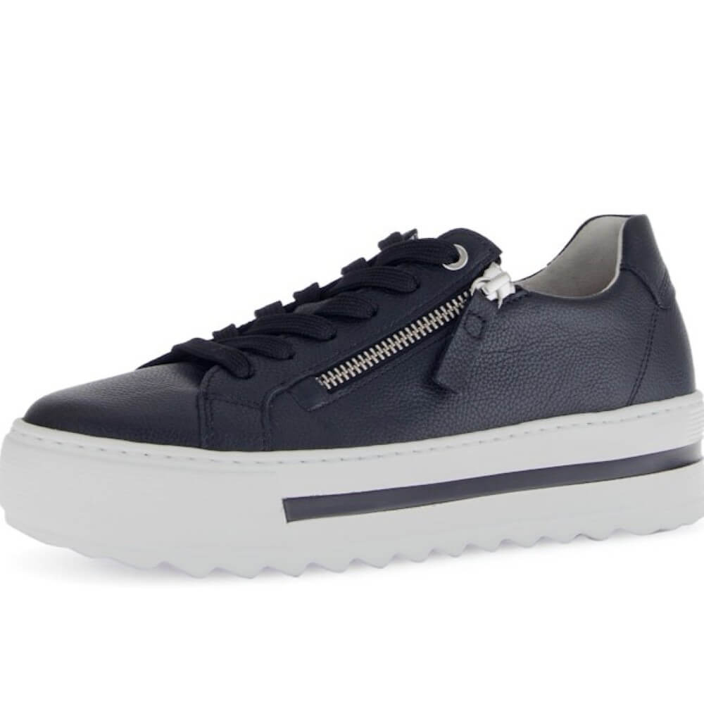 Gabor Heather Leather Trainer 66.498-BLACK
