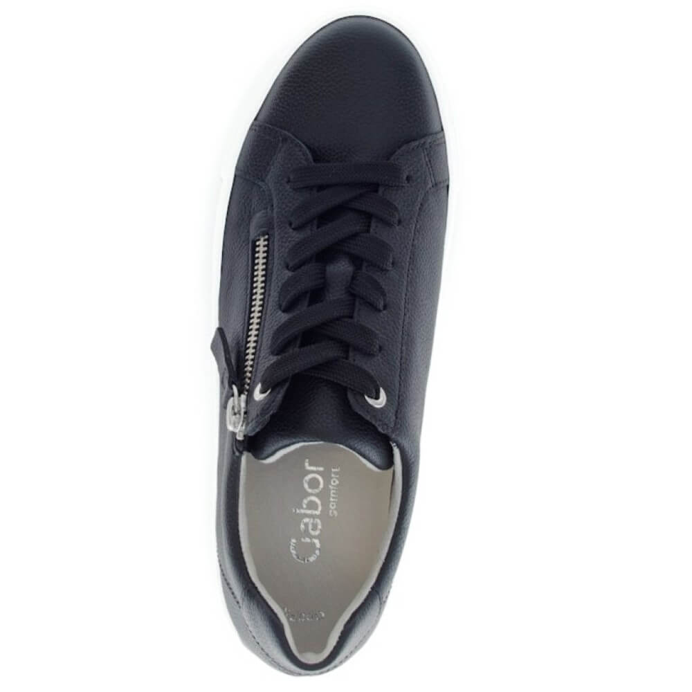 Gabor Heather Leather Trainer 66.498-BLACK