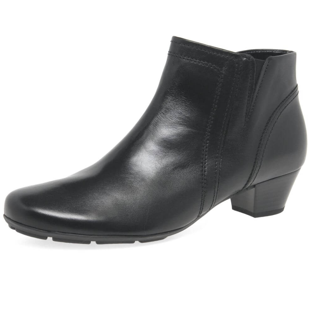 Black leather ankle boot Gabor Heritage 75.638 Leather Ankle Boots Black