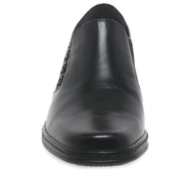 Black leather slip-on shoe  Gabor Hertha 04.443-BLACK