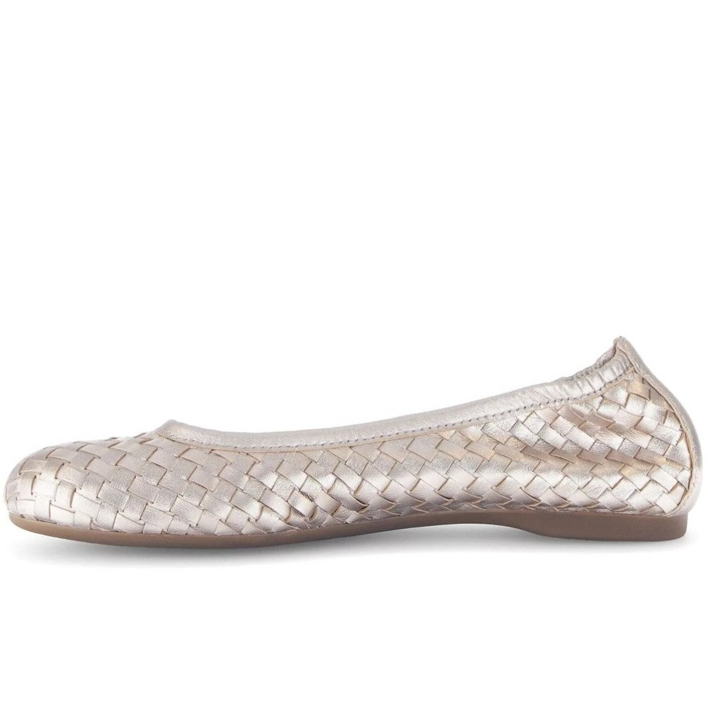 Gabor Woven flat ballerina shoe on a white background