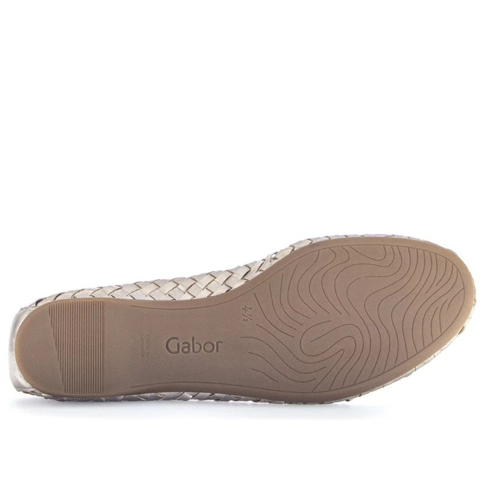 Gabor Jada 84.121 Puder Gold Leather Ballerinas