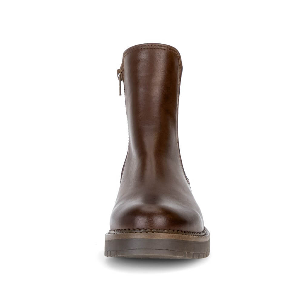 A Gabor single brown leather ankle boot 