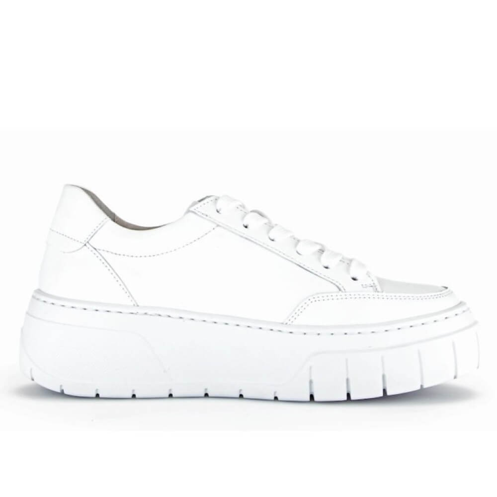 White sneaker with a zipper  Gabor Rivazza Platform Trainer 73.220-WHITE