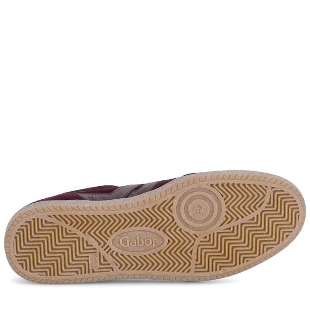 Gabor West 6011.01 Mulberry Suede Trainers