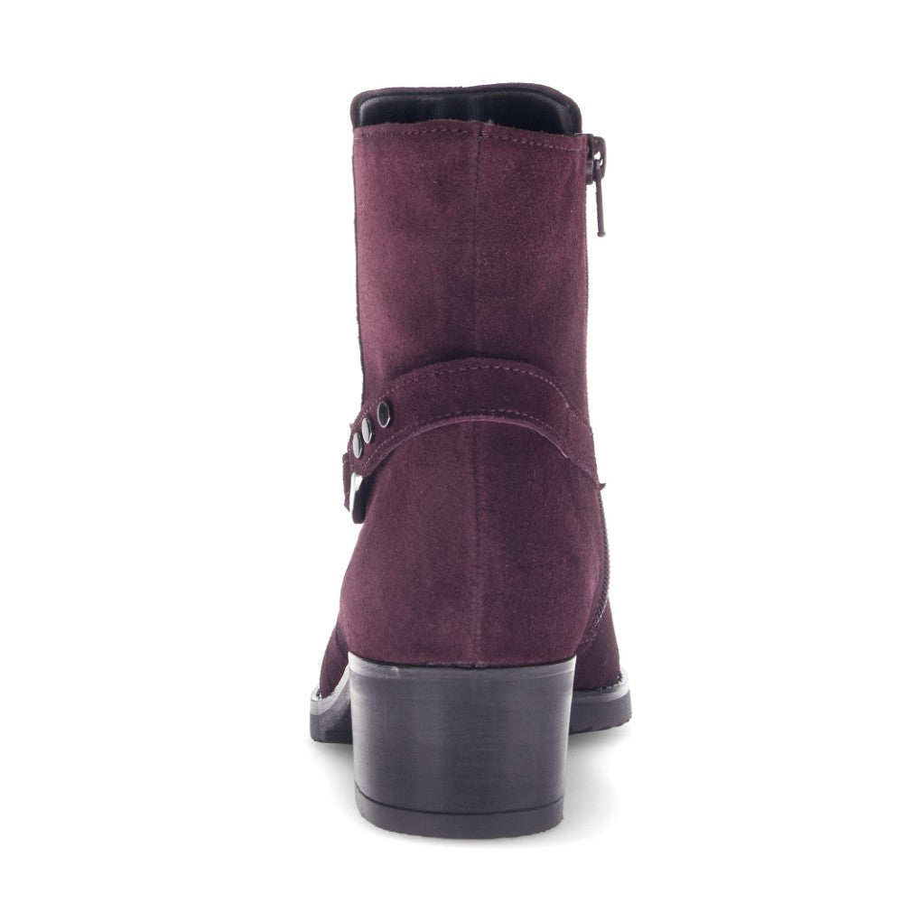 Gabor Acception 75.513 Suede Ankle Boot Mulberry