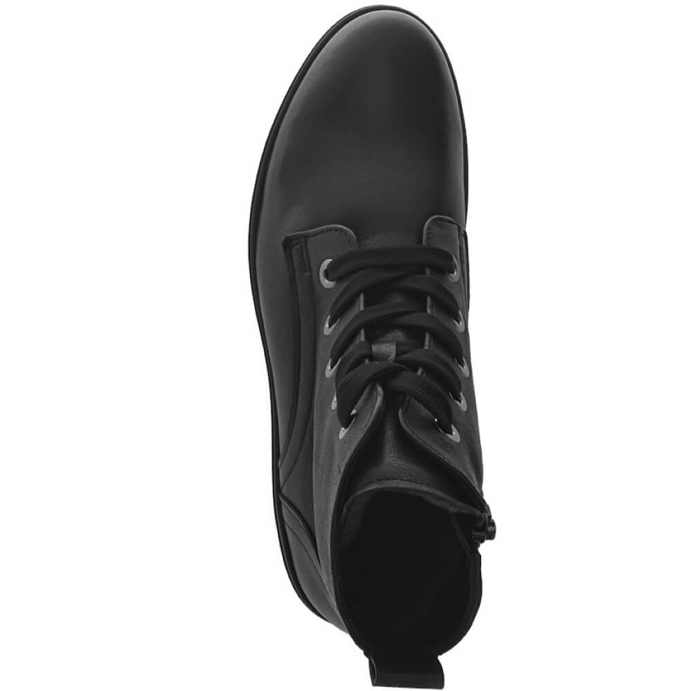 Black high-top sneaker on a white background Gabor Dando Laced Ankle Boot 72.065-BLACK