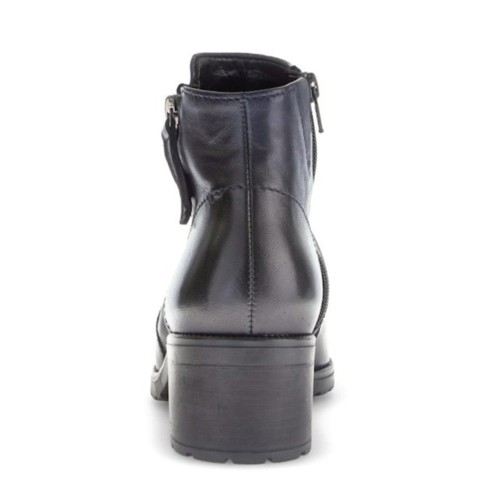 Gabor Jenna Leather Ankle Boots 72.811 Navy