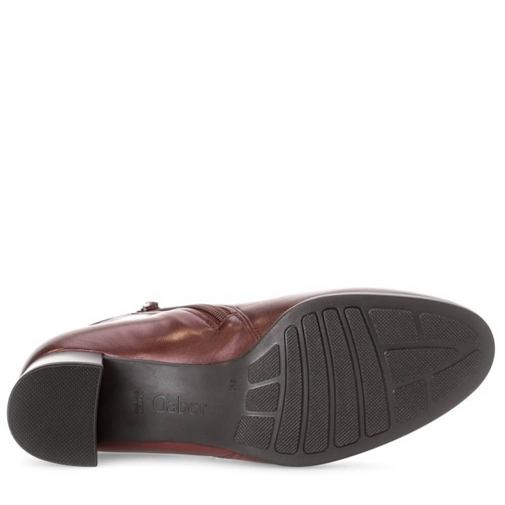 Gabor Keegan Leather Ankle Boot 72.827 Dark Red