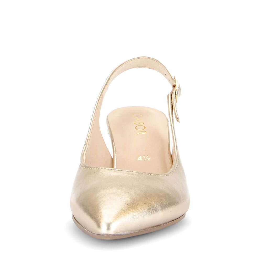 Gabor Lazona 81.590 Leather Slingbacks Gold