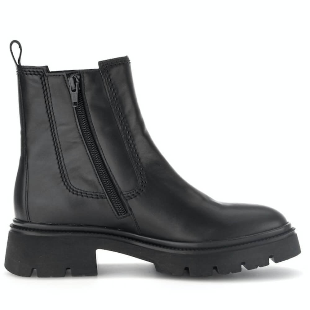 Black leather Chelsea boot on a white background Gabor Marissa Chelsea Boots 71.850.27 Black